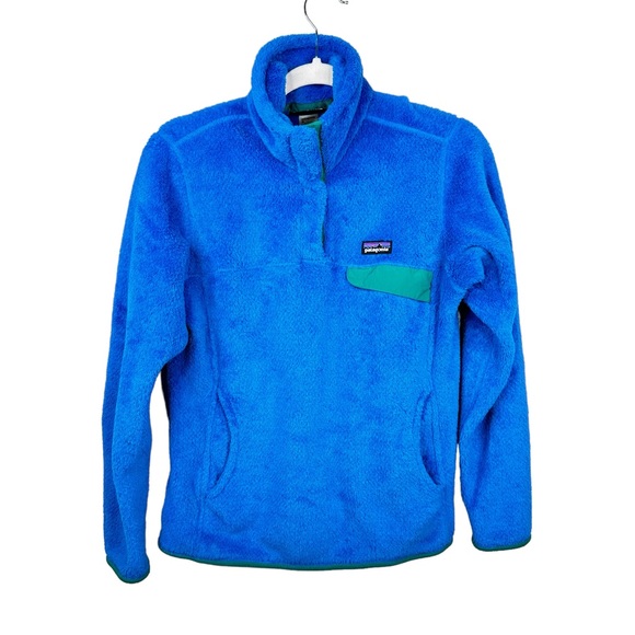 Patagonia Re-Tool Snap-T Pullover Jacket Fleece Larimar Blue Green Medium - Picture 11 of 13